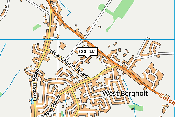 CO6 3JZ map - OS VectorMap District (Ordnance Survey)
