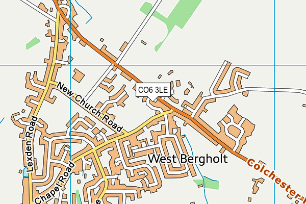 CO6 3LE map - OS VectorMap District (Ordnance Survey)
