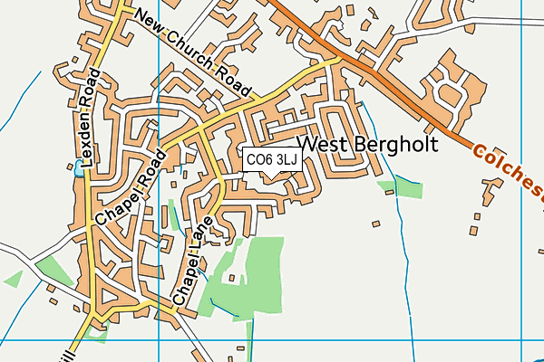 CO6 3LJ map - OS VectorMap District (Ordnance Survey)