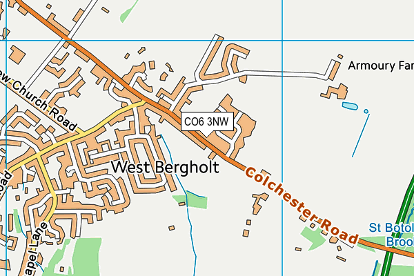 CO6 3NW map - OS VectorMap District (Ordnance Survey)