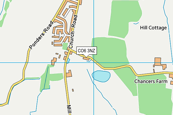 CO6 3NZ map - OS VectorMap District (Ordnance Survey)