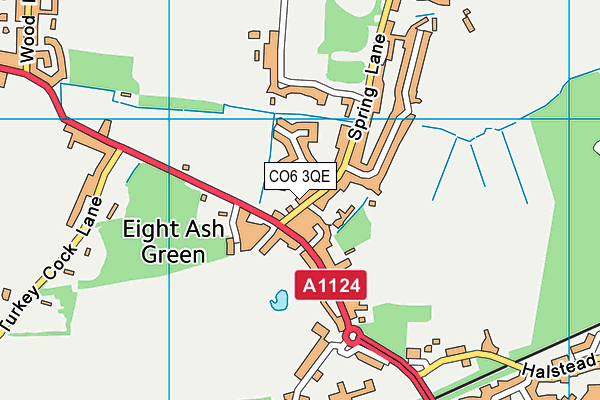 CO6 3QE map - OS VectorMap District (Ordnance Survey)