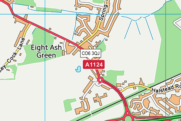 CO6 3QJ map - OS VectorMap District (Ordnance Survey)