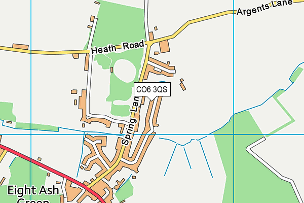 CO6 3QS map - OS VectorMap District (Ordnance Survey)