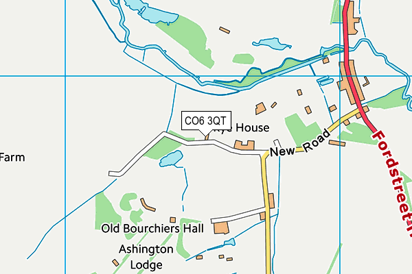 CO6 3QT map - OS VectorMap District (Ordnance Survey)