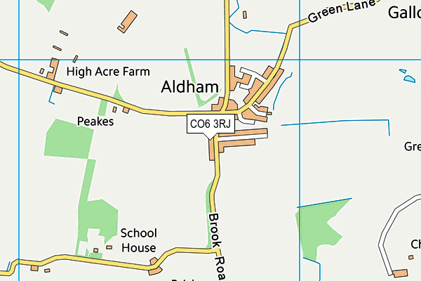 CO6 3RJ map - OS VectorMap District (Ordnance Survey)