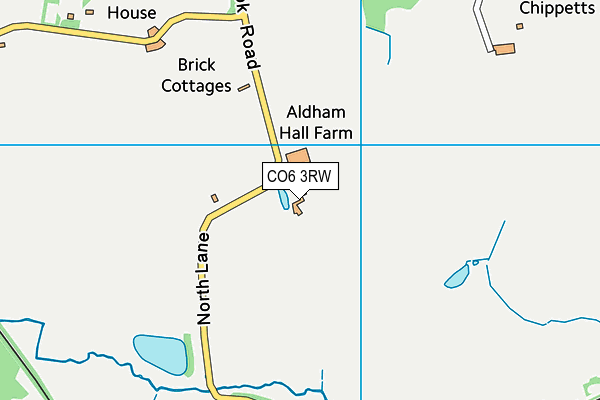 CO6 3RW map - OS VectorMap District (Ordnance Survey)