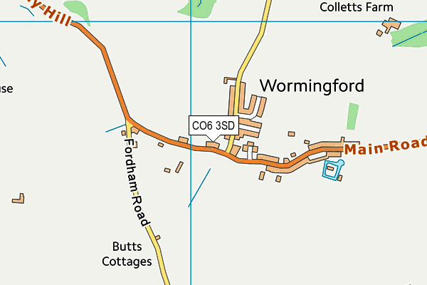 CO6 3SD map - OS VectorMap District (Ordnance Survey)