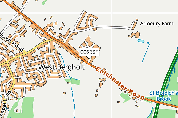 CO6 3SF map - OS VectorMap District (Ordnance Survey)