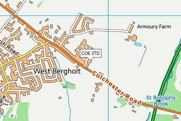 CO6 3TD map - OS VectorMap District (Ordnance Survey)