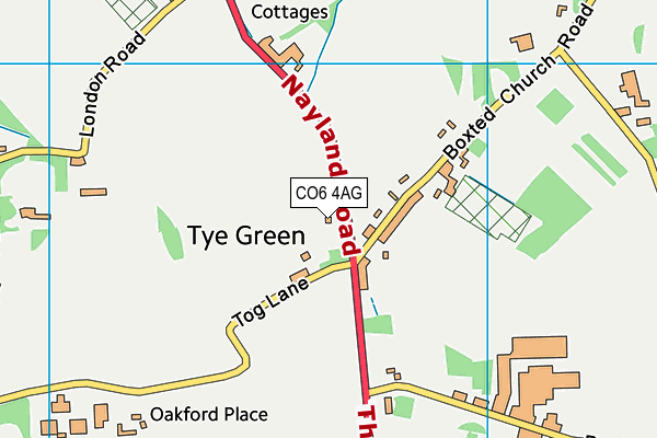 CO6 4AG map - OS VectorMap District (Ordnance Survey)