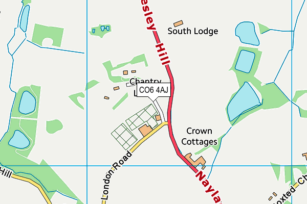 CO6 4AJ map - OS VectorMap District (Ordnance Survey)