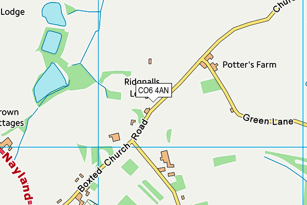 CO6 4AN map - OS VectorMap District (Ordnance Survey)