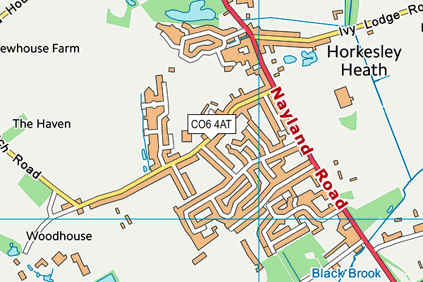 The Bishop William Ward Church of England Primary School map (CO6 4AT) - OS VectorMap District (Ordnance Survey)