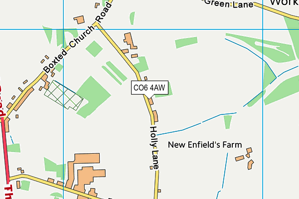 CO6 4AW map - OS VectorMap District (Ordnance Survey)
