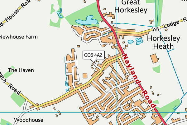 CO6 4AZ map - OS VectorMap District (Ordnance Survey)