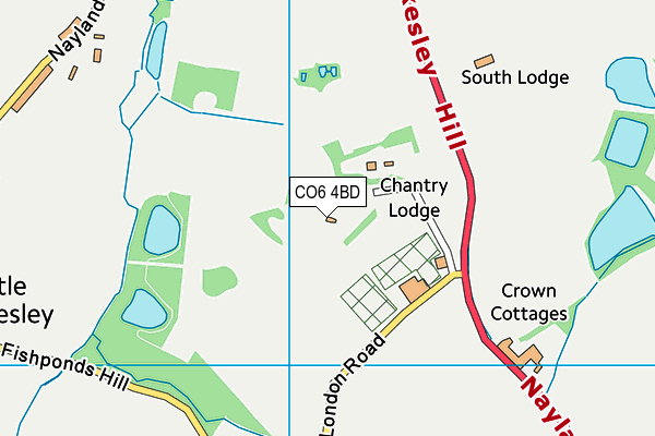 CO6 4BD map - OS VectorMap District (Ordnance Survey)