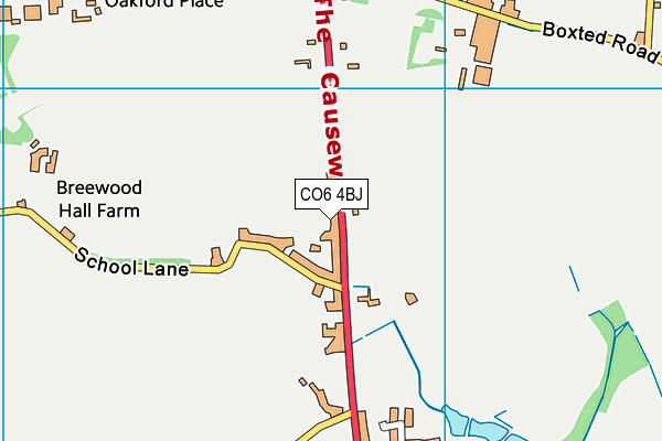 CO6 4BJ map - OS VectorMap District (Ordnance Survey)