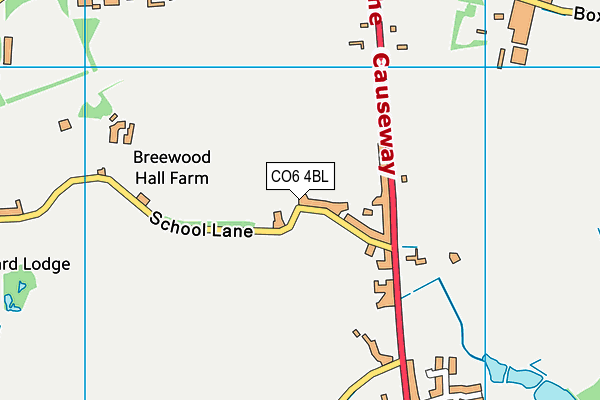 CO6 4BL map - OS VectorMap District (Ordnance Survey)