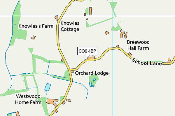 CO6 4BP map - OS VectorMap District (Ordnance Survey)