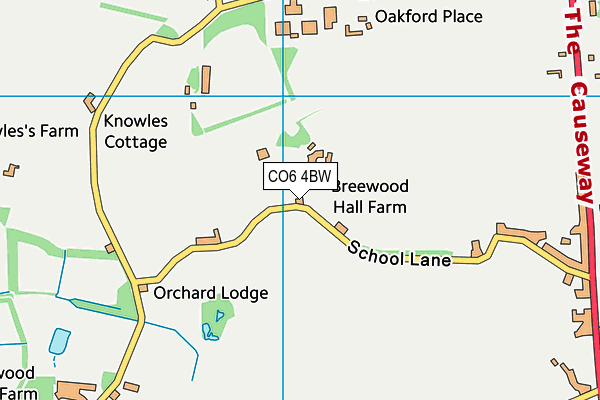 CO6 4BW map - OS VectorMap District (Ordnance Survey)