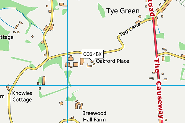 CO6 4BX map - OS VectorMap District (Ordnance Survey)