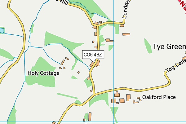 CO6 4BZ map - OS VectorMap District (Ordnance Survey)