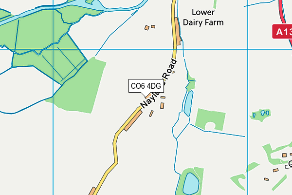 CO6 4DG map - OS VectorMap District (Ordnance Survey)