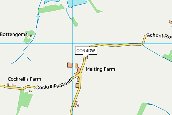 CO6 4DW map - OS VectorMap District (Ordnance Survey)