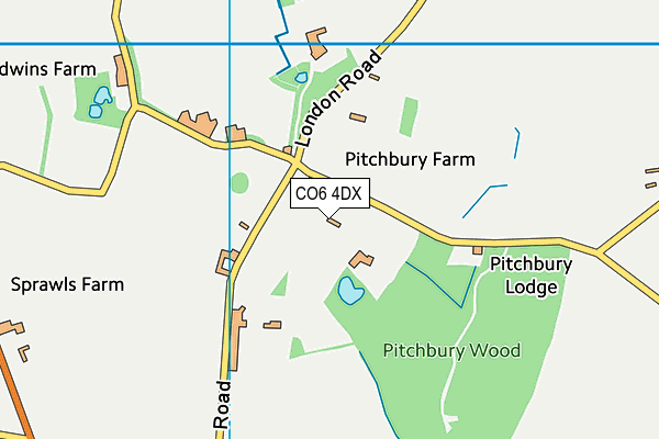 CO6 4DX map - OS VectorMap District (Ordnance Survey)