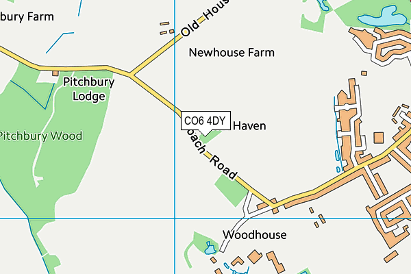 CO6 4DY map - OS VectorMap District (Ordnance Survey)