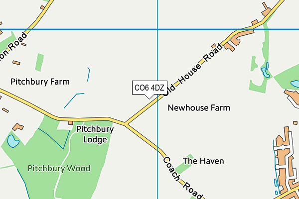 CO6 4DZ map - OS VectorMap District (Ordnance Survey)