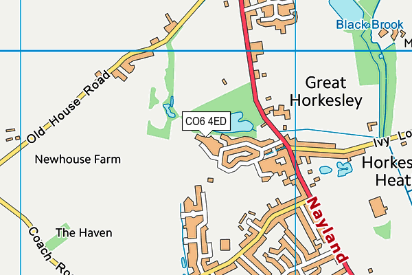 CO6 4ED map - OS VectorMap District (Ordnance Survey)