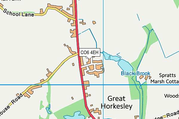 CO6 4EH map - OS VectorMap District (Ordnance Survey)