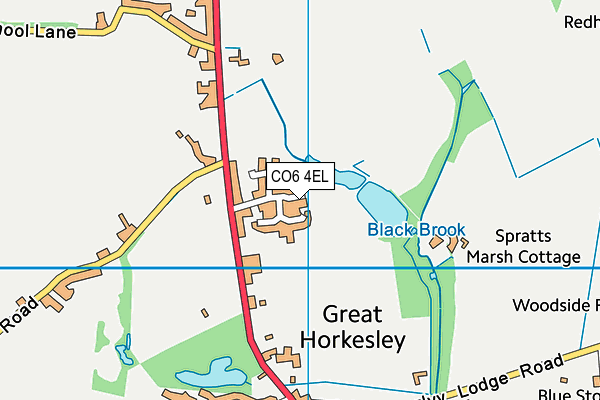 CO6 4EL map - OS VectorMap District (Ordnance Survey)