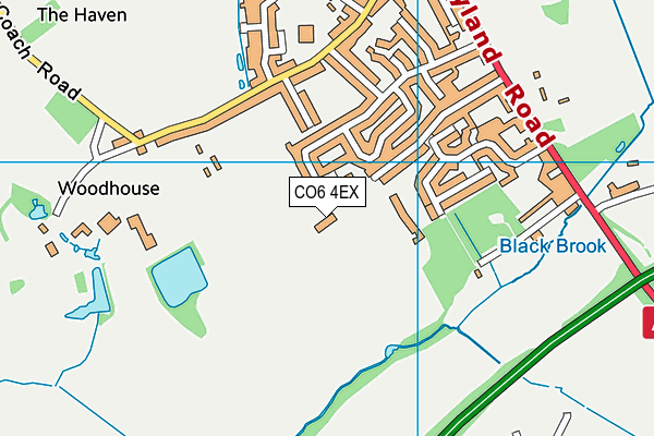 CO6 4EX map - OS VectorMap District (Ordnance Survey)