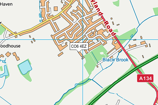 CO6 4EZ map - OS VectorMap District (Ordnance Survey)