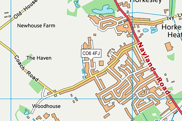 CO6 4FJ map - OS VectorMap District (Ordnance Survey)