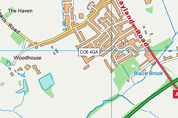 CO6 4GA map - OS VectorMap District (Ordnance Survey)