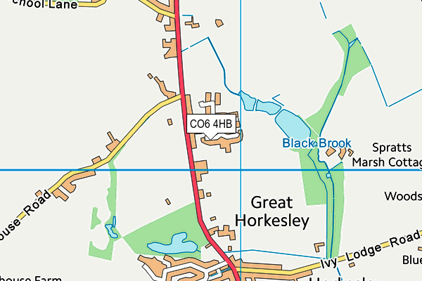 CO6 4HB map - OS VectorMap District (Ordnance Survey)