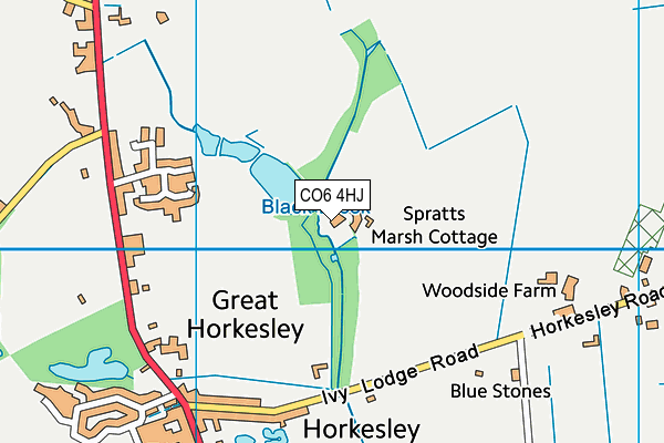 CO6 4HJ map - OS VectorMap District (Ordnance Survey)