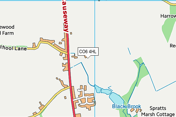 CO6 4HL map - OS VectorMap District (Ordnance Survey)