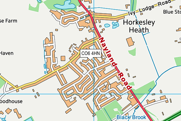 CO6 4HN map - OS VectorMap District (Ordnance Survey)