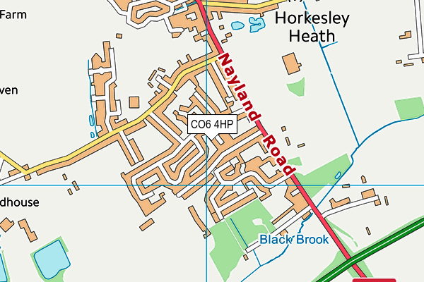 CO6 4HP map - OS VectorMap District (Ordnance Survey)