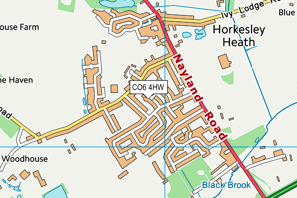 CO6 4HW map - OS VectorMap District (Ordnance Survey)