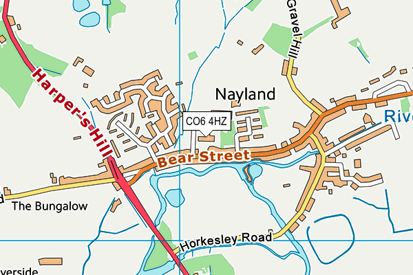 Nayland Primary School map (CO6 4HZ) - OS VectorMap District (Ordnance Survey)
