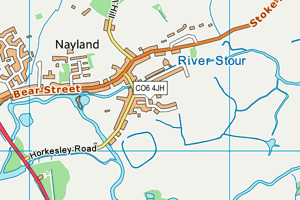 Webbs Meadow Playing Field And Nayland Village Hall map (CO6 4JH) - OS VectorMap District (Ordnance Survey)