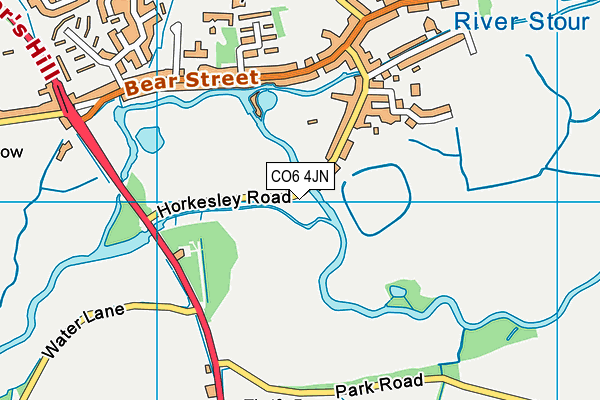 CO6 4JN map - OS VectorMap District (Ordnance Survey)