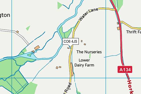 CO6 4JS map - OS VectorMap District (Ordnance Survey)