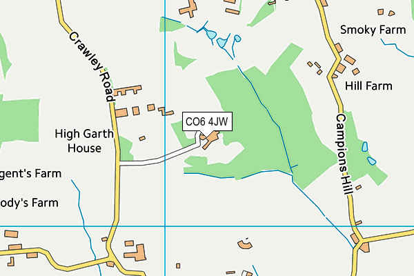 CO6 4JW map - OS VectorMap District (Ordnance Survey)